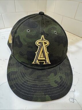 MLB Authentic Collection Camo On-Field Cap Angels